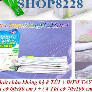 Túi hút chân không wenbo bộ 8 túi kèm bơm tay