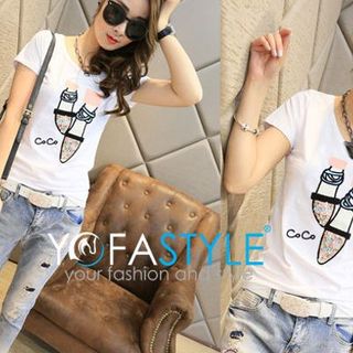 E-2943 áo thun nữ ôm eo yofastyle - thời trang sỉ giá sản