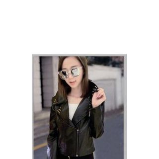 Áo khoác da cổ đính hạt - gs230- ak1010