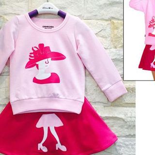 A17166 - bộ váy cô gái đội nón da cá 4c oshkoshri 8size 1-8