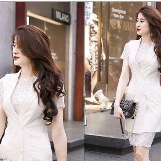 Set đầm vest đầm ren