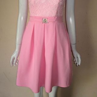 Đầm xòe phối ren kèm belt mh ld88-l155