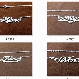 Dây chuyền inox theo tên - họa tiết thiên thần
