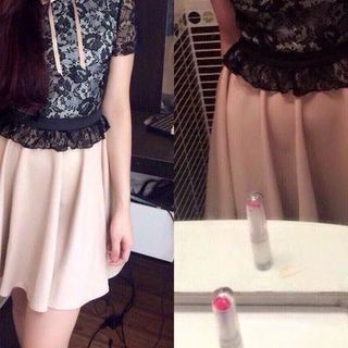 Đầm tùng xoè áo ren