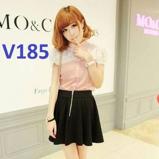 50k v185 - áo voan phối ren -