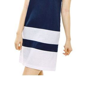 Đầm suông linen phối màu dễ thương
