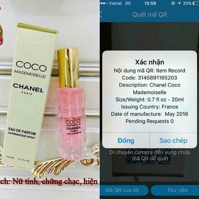 nước hoa chiết Pháp + quà tặng lưu niệm 