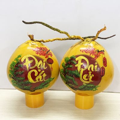 Dừa thư pháp
