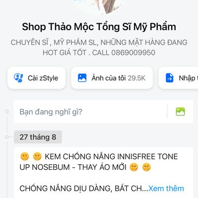 Shop Thảo Mộc Tổng Sĩ Mỹ Phẩm Toàn Quốc