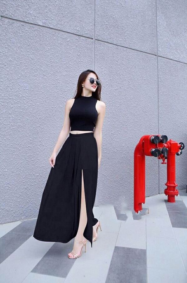 Chân váy bút chì công sở màu đen dài 60cm thiết kế xẻ tà hong sang chảnh  chất vải co giãn thoáng mát - váy nữ đẹp | Lazada.vn