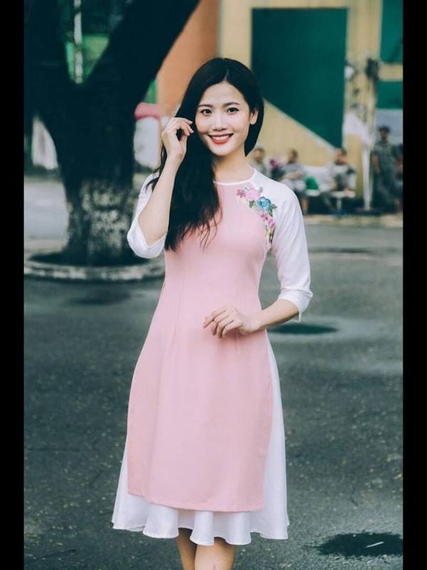Sét Áo Dài Cách Tân Hoa Nổi Tay Voan + Chân Váy Xòe | Shopee Việt Nam