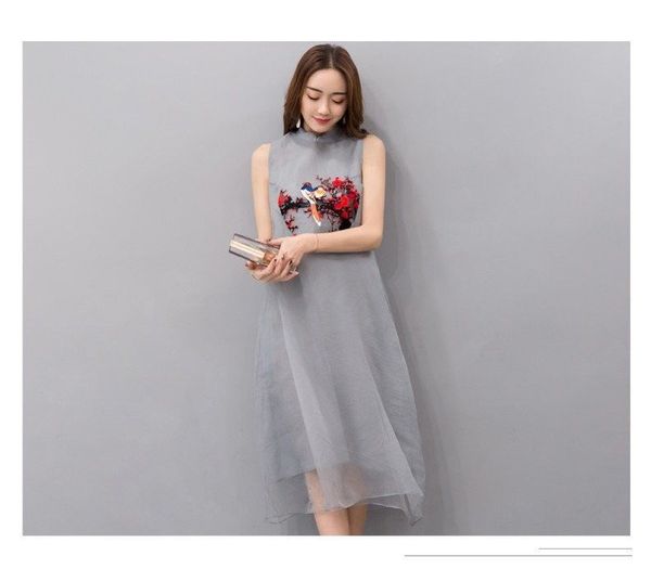 Đầm suông sát nách cổ trụ KK109-08 | Thời trang công sở K&K Fashion