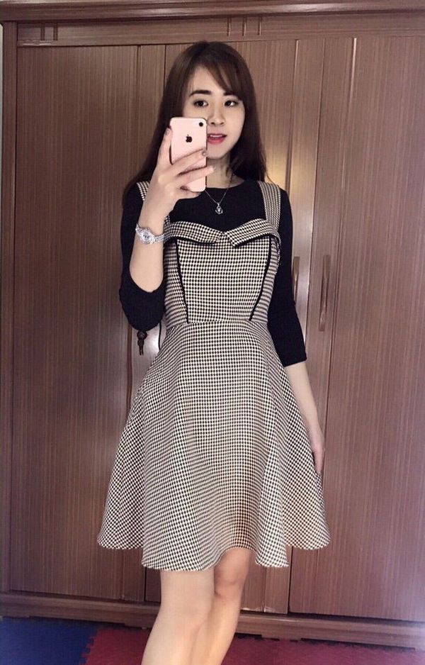 Váy Len Bầu Thu Đông Tay Lỡ Heart Neck Dress | Gọn Dáng, Co Giãn – L'AMME