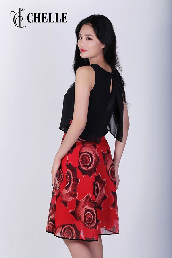 Set áo croptop tay ngắn + chân váy xòe thuỷ thủ, set đồ nữ đi chơi đen  trắng - TM25 | Shopee Việt Nam
