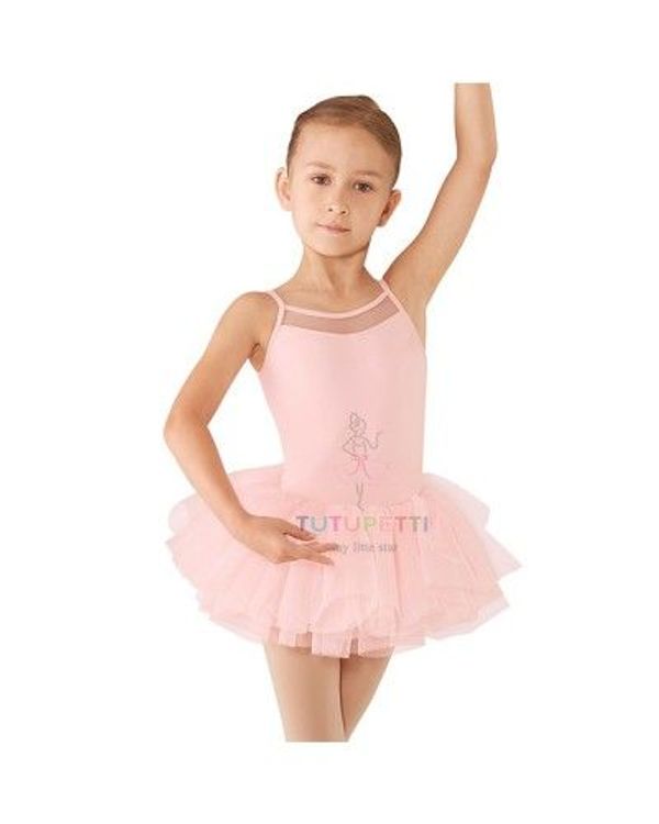Váy múa ballet ngắn tay hồng tím trắng đậm Memoti Shop