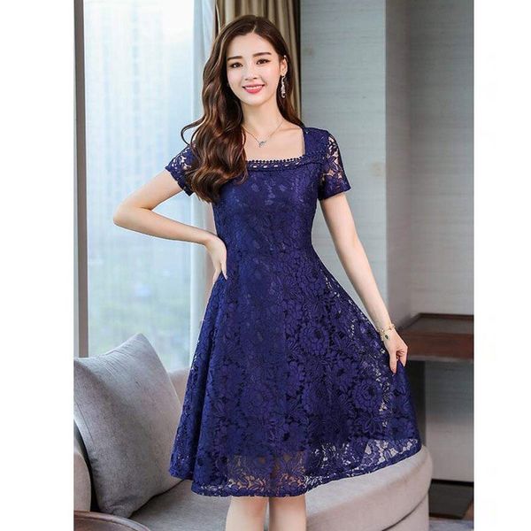 Váy xoè ren trắng tầng chân – V1448 – Topvay Fashion