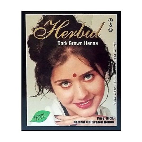 Thuốc nhuộm tóc thảo dược Ấn Độ màu nâu đen Herbul Dark Brown ...