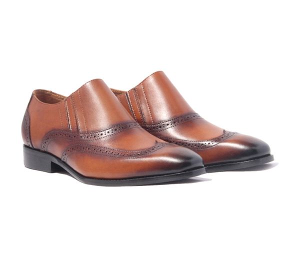 brogue slip on shoes