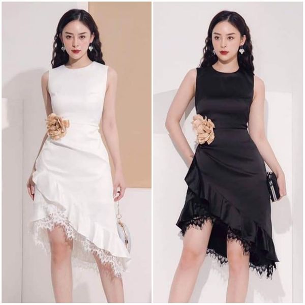 Đầm dự tiệc xòe kiểu hai dây chân váy xếp ly (HÀNG CAO CẤP) kèm ảnh thật  khách mặc | Shopee Việt Nam