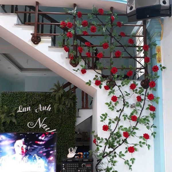 Hoa giả - dây hoa hồng leo cao cấp giả trang trí dài 3m giá sỉ ...