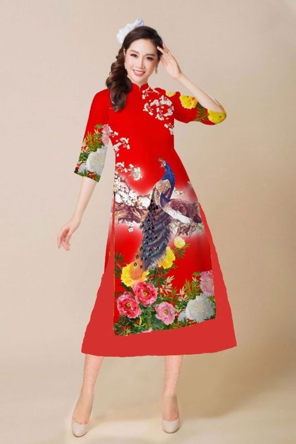 Mua Set Áo Dài Cách Tân In Hoa + Chân Váy Xòe - KRF4761 | Tiki