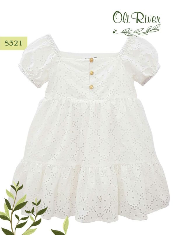 Váy Jam & Jenny yếm thô trắng phối áo cotton kẻ ngang đen trắng size 2 SHIN  Baby Closet