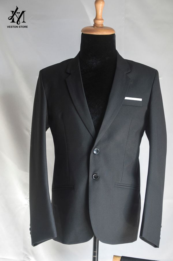 Bộ vest trung niên kiểu 2 nút chất vải mềm mịn (áo vest + quần + cà vạt +  kẹp cà vạt) giá sỉ, giá bán buôn - Thị Trường Sỉ