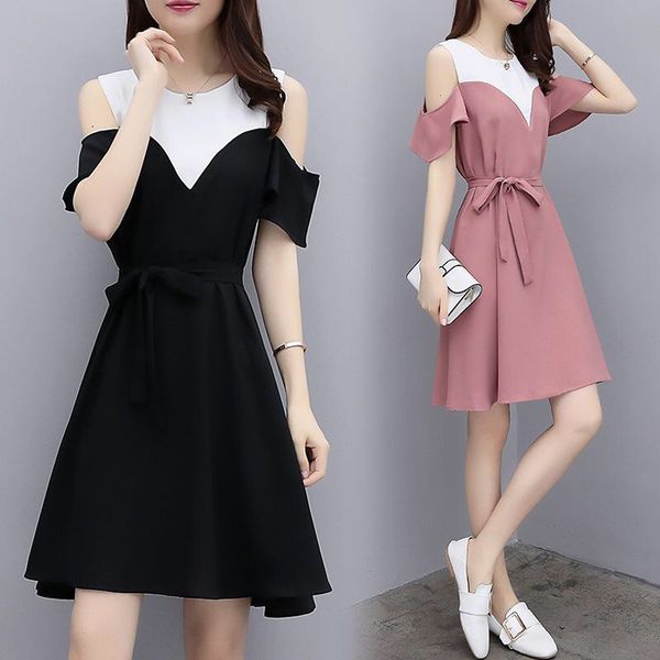 Mùa hè 2020 phụ nữ mới thời trang Hàn Quốc thả lỏng váy a-line đen ruched váy  nữ mùa hè thủy triều - A-Line Váy 🆘 Kho Hàng Tàu | Đặt hàng