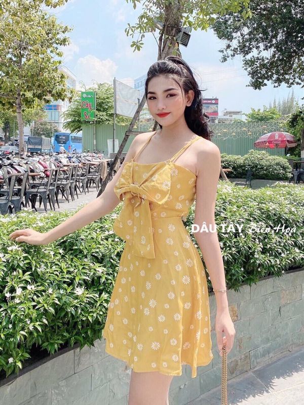 Váy Hai Dây Hoa Xanh Mặc Đi Chơi Đi Biển Đầm Maxi Dáng Dài Mùa Hè Cực Yêu  Cho Nữ - Váy Fashion