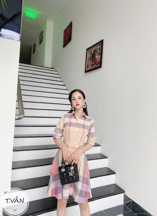 Váy bé gái, váy 2 dây kẻ bbr phối bèo ren dáng xoè cực đẹp | Shopee Việt Nam