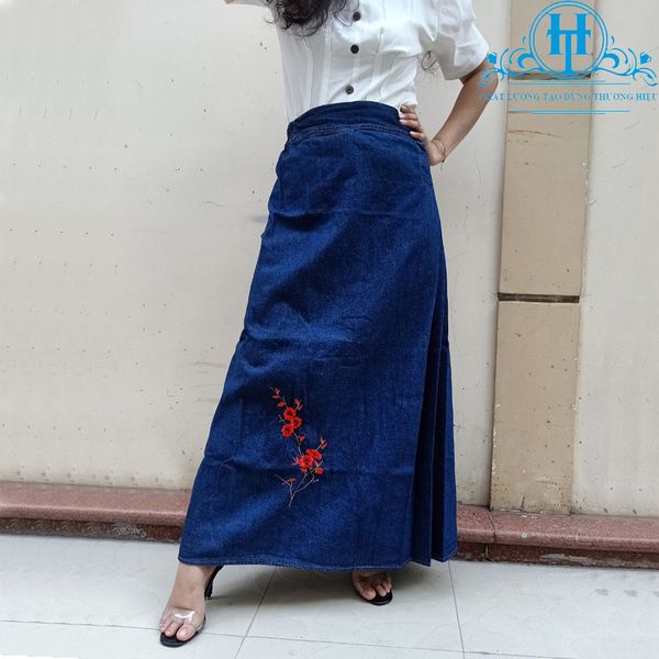 Váy Chống Nắng Cao Cấp Nữ Vải Jean Cotton Dày Dặn Có Túi Và Nút Bấm JHT119  H&T FASHION - Chân váy | ThờiTrangNữ.vn