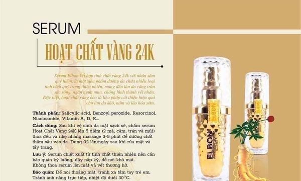 Serum Hoạt Chất Vàng 24K - Mỹ Phẩm Elbon giá sỉ, giá bán buôn - Thị Trường Sỉ