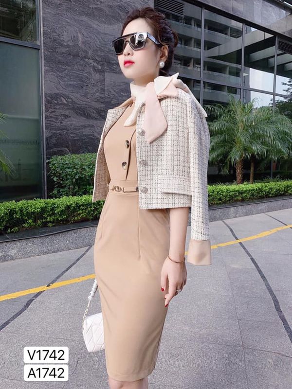 Set áo dạ 2 món: áo khoác dạ mềm + chân váy dạ mềm xếp ly 2 lớp có lót  trong dày dặn | Shopee Việt Nam
