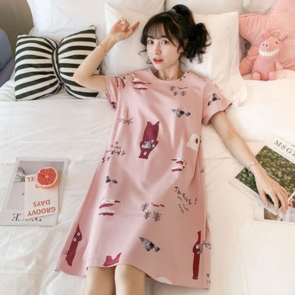Váy ngủ 2 dây chất thun sữa siêu mát - đầm ngủ họa tiết cute V2D88 - Đầm ngủ  | Bralette.vn