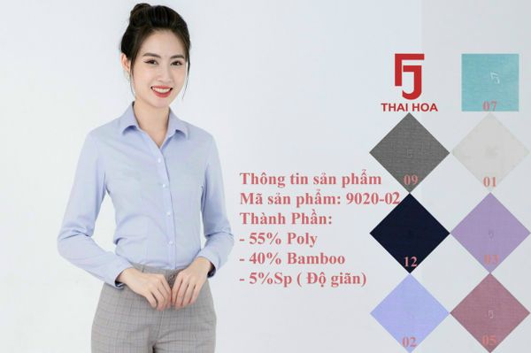 Áo sơ mi Thái Hòa cao cấp màu trắng 286901  286901