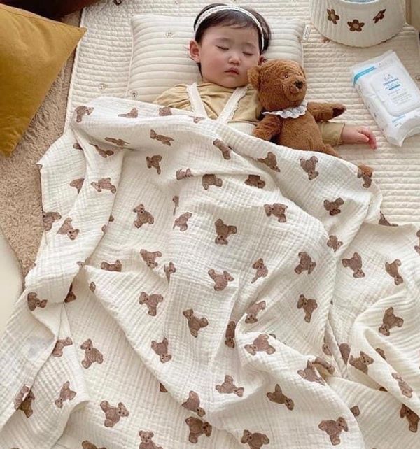SET 3 MÓN CHĂN GỐI ÔM CHO BÉ VẢI XÔ MUSLIN NHĂN HÀN QUỐC CAO CẤP SIÊU ĐẸP giá sỉ, giá bán buôn - Thị Trường Sỉ