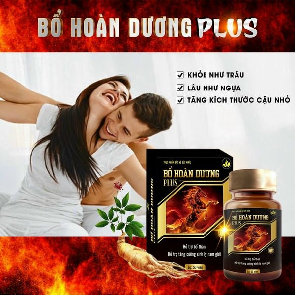 Bổ Hoàn Dương Plus Hộp 50 Viên Chính Hãng- Chữa Yếu Sinh Lý- Tăng Size Cậu Nhỏ An Toàn Hiệu Quả giá sỉ, giá bán buôn - Thị Trường Sỉ