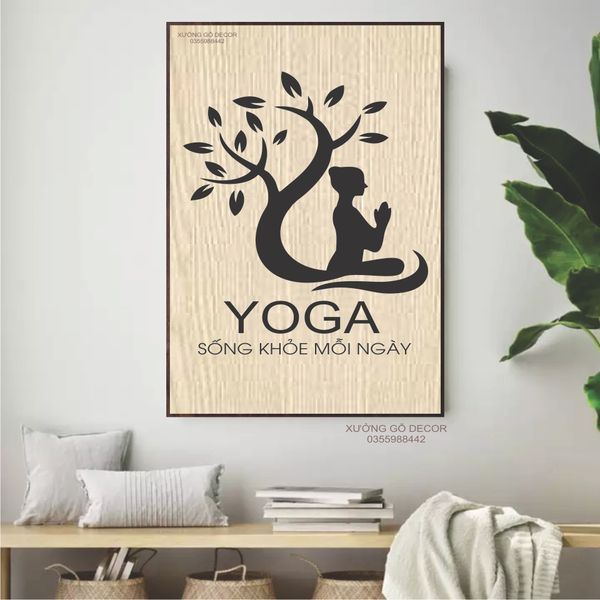 Tranh treo tường decor yoga trang trí phòng thiền, phòng tập yoga ...