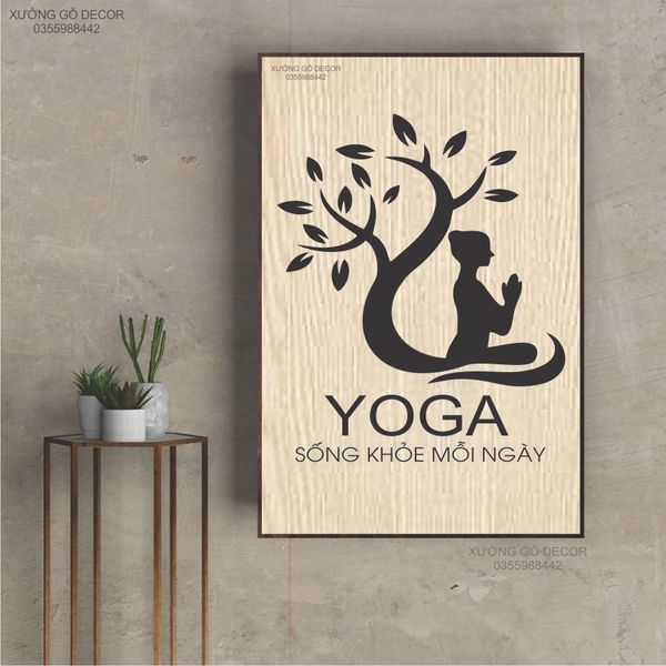 Tranh treo tường decor yoga trang trí phòng thiền, phòng tập yoga ...