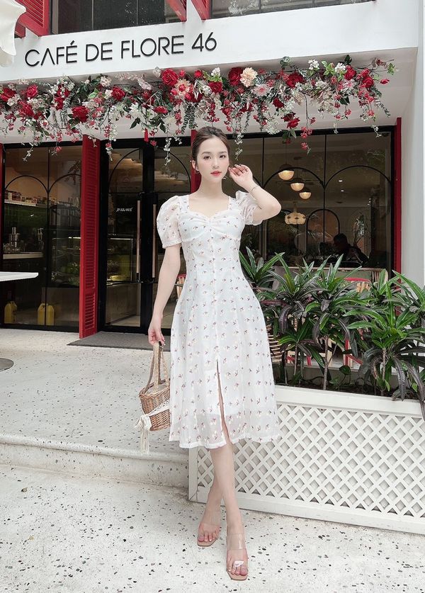 Váy thổ cẩm hoạ tiết Zara style bánh bèo sẵn full size ạ  Techi Yaa