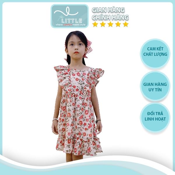 M003 - Váy Đầm Meiko Lá Sen Nơ Mầu Xanh cho Bé Gái Size 12kg - 46kg SORA  CHAN
