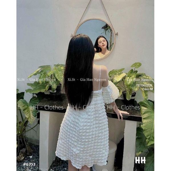 HÀNG QUẢNG CHÂU LOẠI 1 ) Váy babydoll cánh tiên phong cách ulzzang màu  trắng/xanh rêu (hàng sẵn) | Shopee Việt Nam