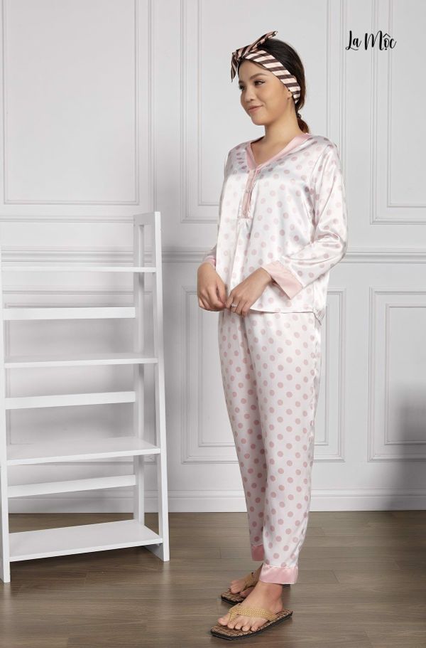 Đồ bộ nữ mặc nhà quần dài tay ngắn pijama 263p 3283
