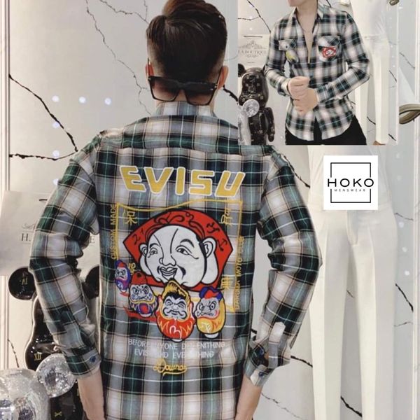 Giảm giá  99  hot  sale   áo sơ mi evisu caro cao cấp  chính hãng  k3 store      BeeCost