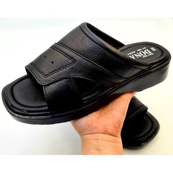 DÉP DA SI NAM TRUNG NIÊN BITI'S QUAI NGANG ĐẾ PU CAO CẤP DPM030400 (ĐEN +  NÂU) - BITIS - MixASale
