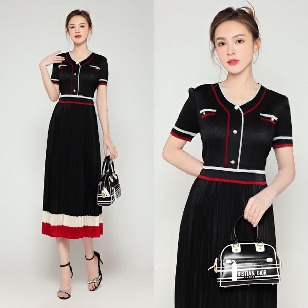 Đầm polo nữ thiết kế chấm bi Quảng Châu cao cấp váy cotton đuôi cá thương  hiệu thời trang D&R D129 - Tìm Voucher