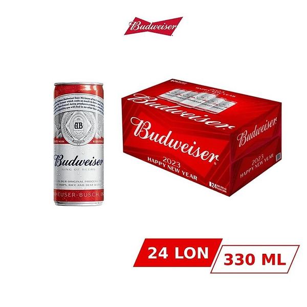 Bản Tết 2023] Thùng 24 Lon Bia Budweiser Tết (330Ml/ Lon) Giá Sỉ, Giá Bán  Buôn - Thị Trường Sỉ