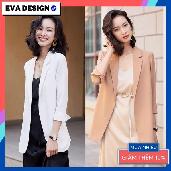 Áo khoác blazer áo vest nữ kiểu Hàn Quốc tay lỡ chất vải đẹp nhiều màu