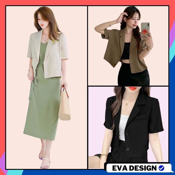 Áo khoác vest tay ngắn phong cách thời trang Hàn Quốc 2022 dành cho nữ |  Shopee Việt Nam