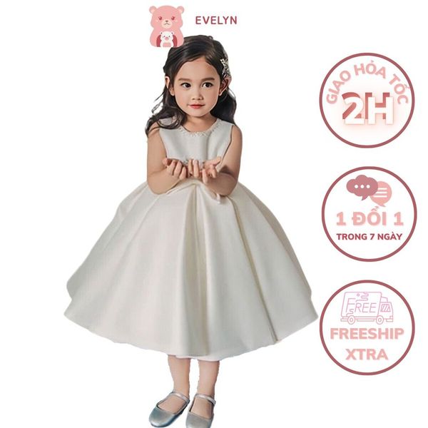 Đầm tay phồng kiểu dáng BabyDoll dành cho bé gái CBG9519M | Bé Cưng Shop